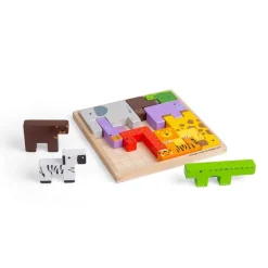 Bigjigs Toys Animal Lock-A-Block