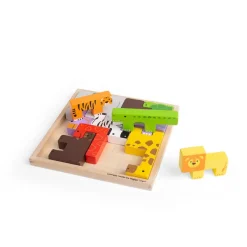 Bigjigs Toys Animal Lock-A-Block