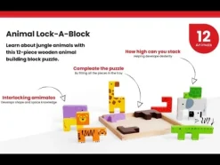 Bigjigs Toys Animal Lock-A-Block