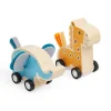 Bigjigs Toys Animal Pull Backs - Elephant, Giraffe