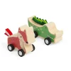 Bigjigs Toys Animal Pull Backs - Fox, Croc