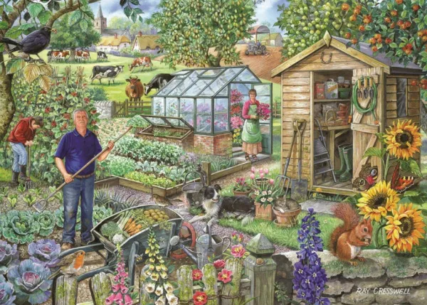 House of Puzzles At The Allotment - BIG 500 Piece Jigsaw Puzzle
