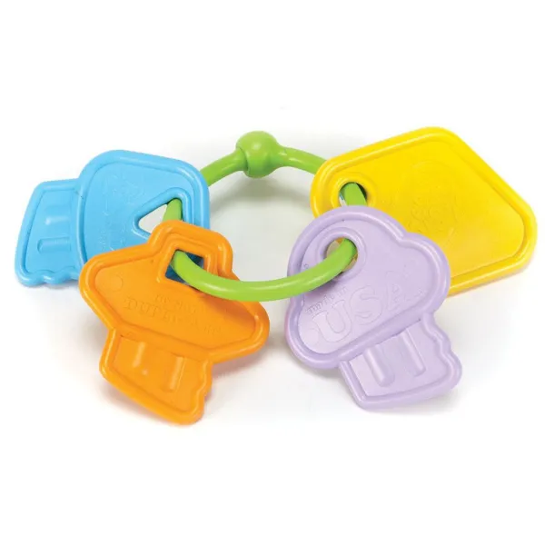 Green Toys Baby Toy Starter Set (First Keys Stacking Cups & Elephant)