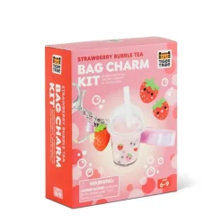Tiger Tribe Bag Charm Kit - Strawberry Bubble Tea