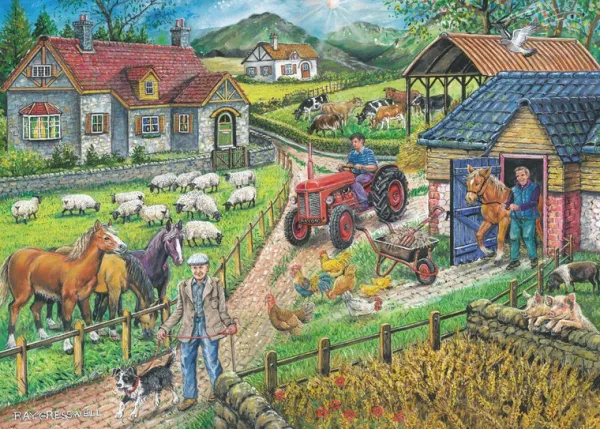 House of Puzzles Barley Mow Farm - BIG 250 Piece Jigsaw Puzzle