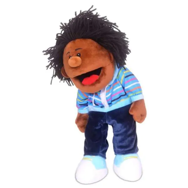 Fiesta Crafts Black Boy moving mouth Hand Puppet
