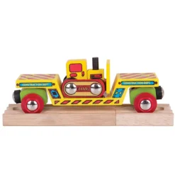Bigjigs Rail Bulldozer Low Loader