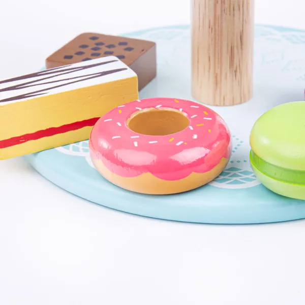 Bigjigs Toys Cake stand with 9 Cakes