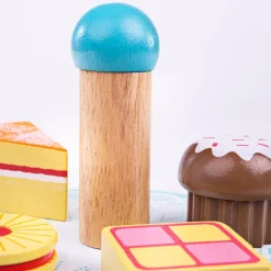 Bigjigs Toys Cake stand with 9 Cakes