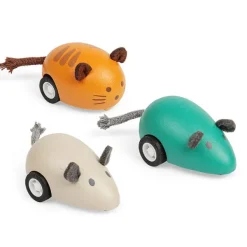 Bigjigs Toys Cat & Mouse Pull Backs - Orange Cat