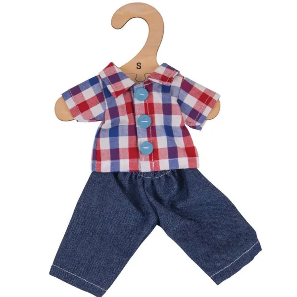 Bigjigs Toys Checked Shirt and Jeans (for Size Small Doll)