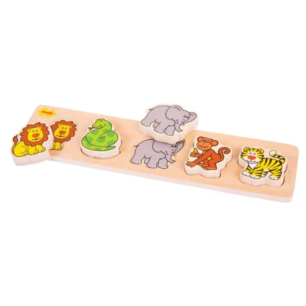Bigjigs Baby Chunky Lift and Match Safari Puzzle