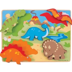 Bigjigs Toys Chunky Lift Out Dinosaurs Puzzle