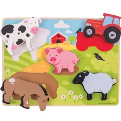 Bigjigs Toys Chunky Lift Out Farm Puzzle
