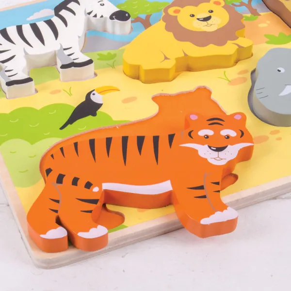 Bigjigs Toys Chunky Lift Out Safari Puzzle