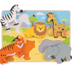 Bigjigs Toys Chunky Lift Out Safari Puzzle