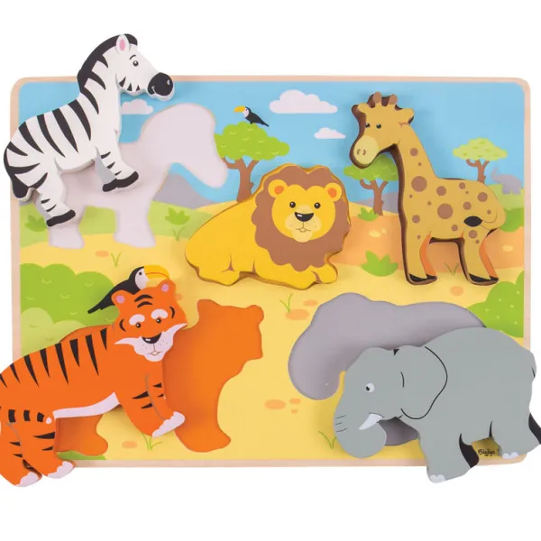 Bigjigs Toys Chunky Lift Out Safari Puzzle