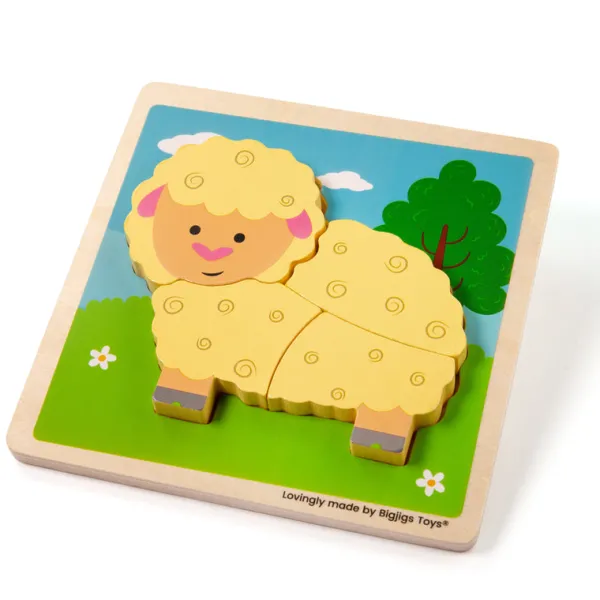 Bigjigs Toys Chunky Lift-Out Puzzle - Sheep