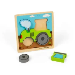 Bigjigs Toys Chunky Lift-Out Puzzle - Tractor