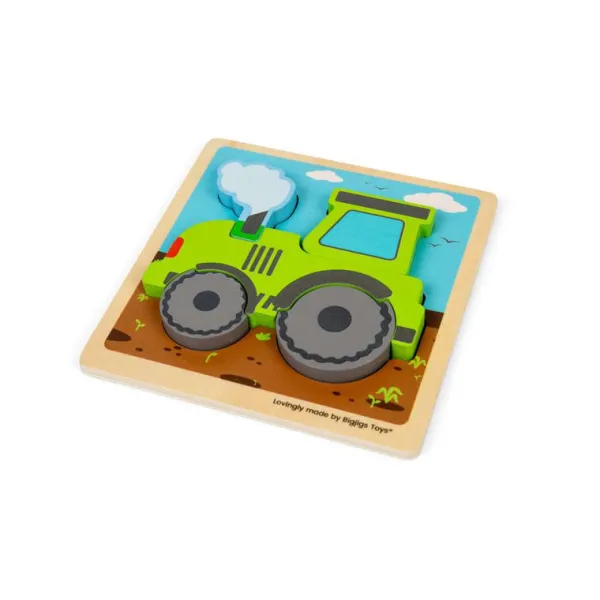 Bigjigs Toys Chunky Lift-Out Puzzle - Tractor