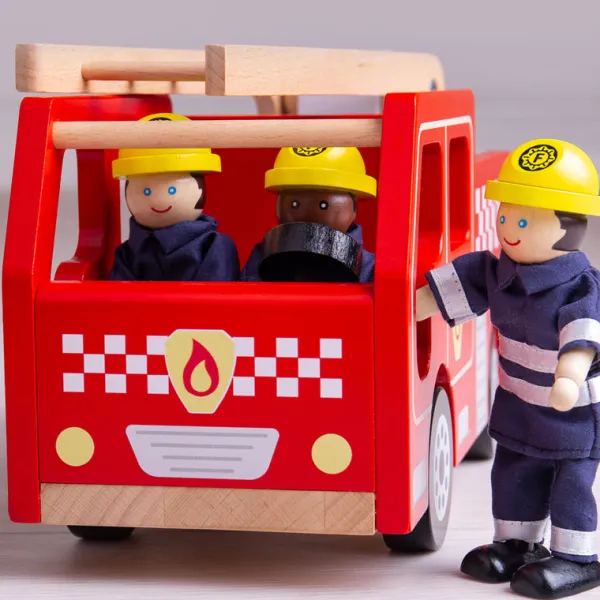 Bigjigs Heritage Playsets City Fire Engine