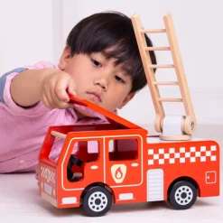 Bigjigs Heritage Playsets City Fire Engine