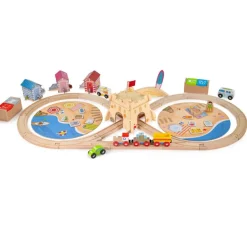 Bigjigs Rail Coastal Clean Up Train Set