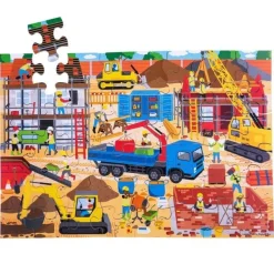 Bigjigs Toys Construction Site Floor Puzzle (48 piece)