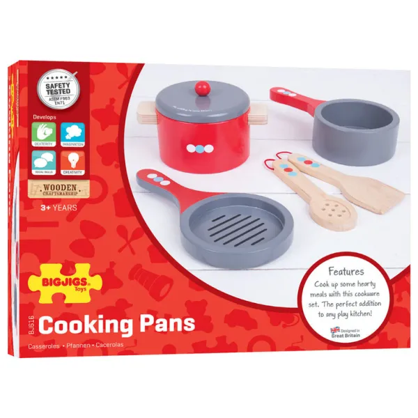 Bigjigs Toys Cooking Pans - DAMAGED BOX