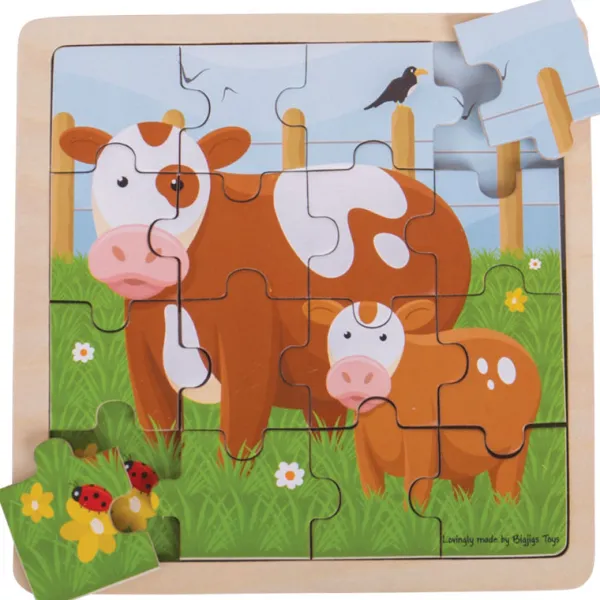 Bigjigs Toys Cow & Calf Puzzle