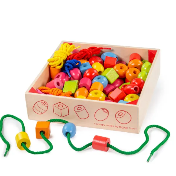Bigjigs Toys Crate of Lacing Beads