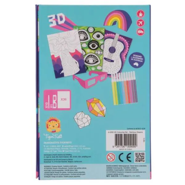 Tiger Tribe 3D Colouring Set - Rainbow Dreams