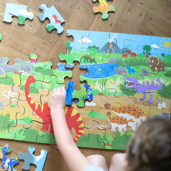 Bigjigs Toys Dawn of the Dinosaur Floor Puzzle (48 piece)