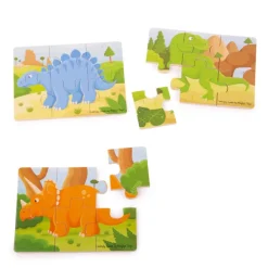 Bigjigs Toys Dinosaur (6 Piece Puzzles) - 3 Puzzles