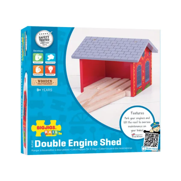 Bigjigs Rail Double Engine Shed
