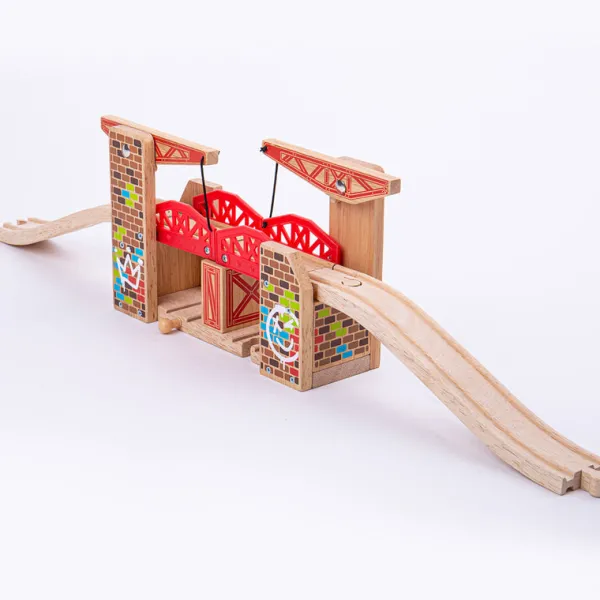 Bigjigs Rail Double Lifting Graffiti Bridge