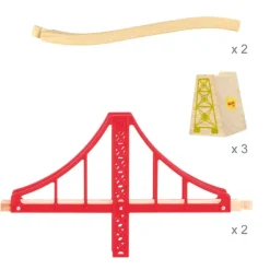 Bigjigs Rail Double Suspension Bridge