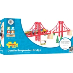 Bigjigs Rail Double Suspension Bridge