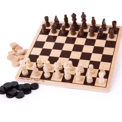 Bigjigs Toys Draughts and Chess Set