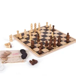 Bigjigs Toys Draughts and Chess Set