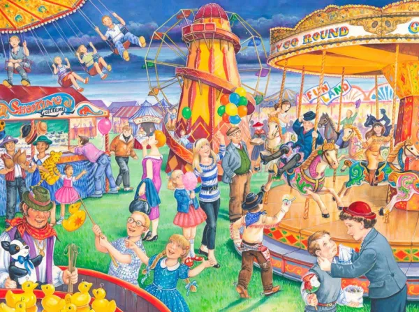 House of Puzzles Fairground Rides - BIG 250 Piece Jigsaw Puzzle