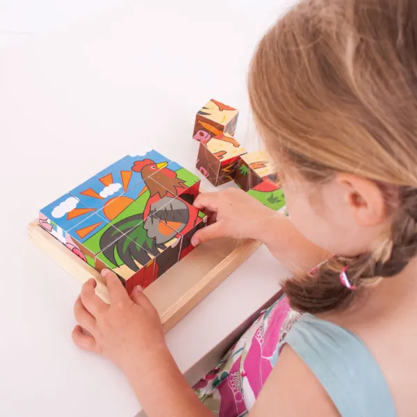 Bigjigs Toys Farm Cube Puzzle