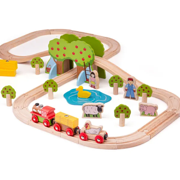 Bigjigs Rail Farm Train Set