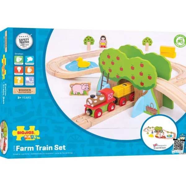 Bigjigs Rail Farm Train Set