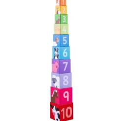 Bigjigs Toys Farmyard Stacking Cubes