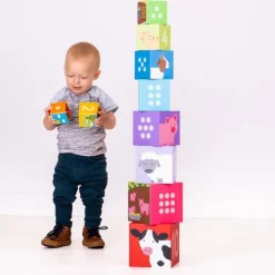 Bigjigs Toys Farmyard Stacking Cubes