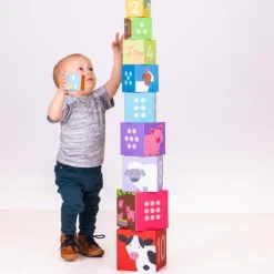 Bigjigs Toys Farmyard Stacking Cubes