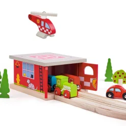 Bigjigs Rail Fire Station Shed