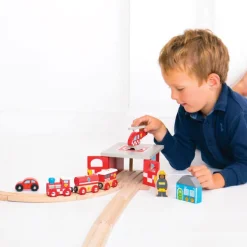 Bigjigs Rail Fire Station Shed