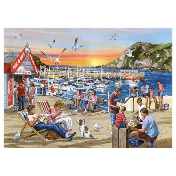 House of Puzzles Fish & Chips - 1000 Piece Jigsaw Puzzle
